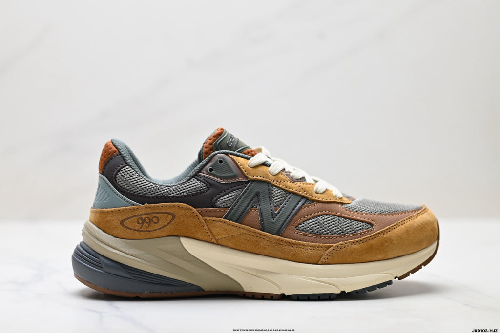 New Balance 990v6 Retro Mesh & Pigskin Low-Top Sneaker M990CH6
