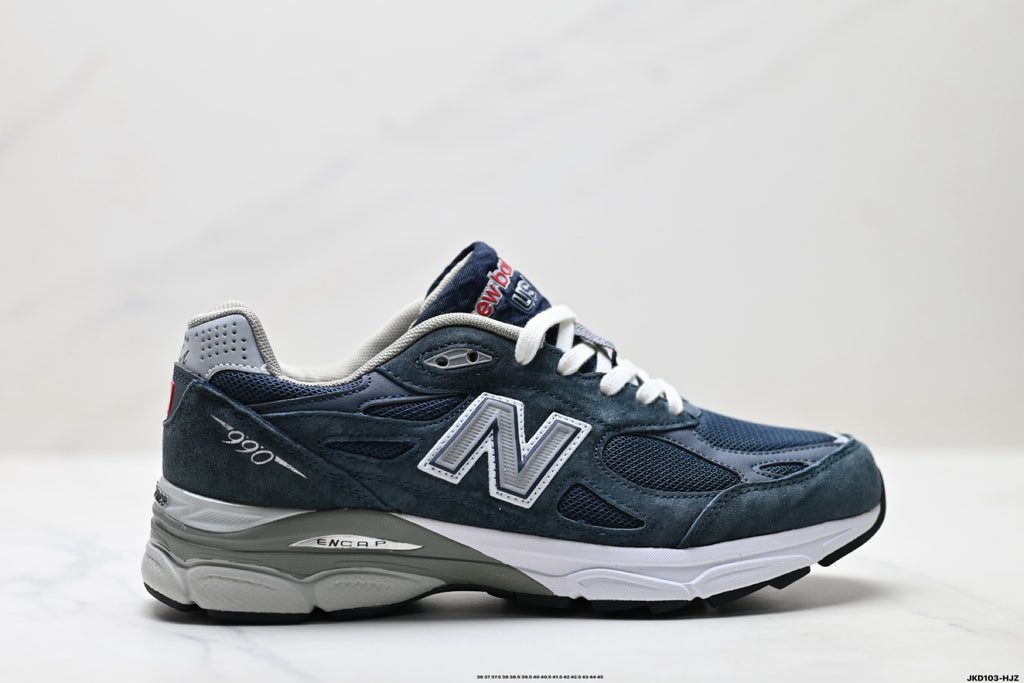 New Balance 990v6 Retro Mesh & Pigskin Low-Top Sneaker