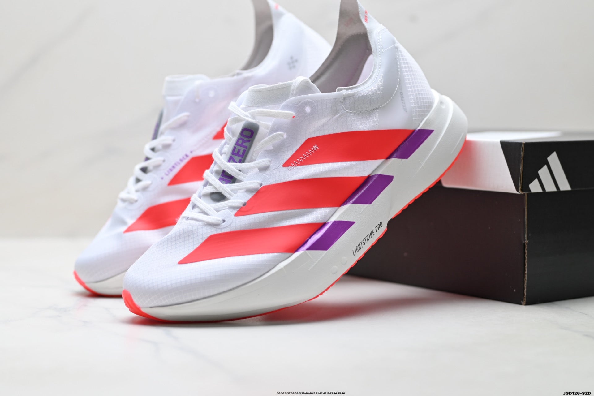 Adidas Adizero Adios Pro 4 M KZ9020 Marathon Running Shoe | Flywire Jacquard Lightweight Breathable