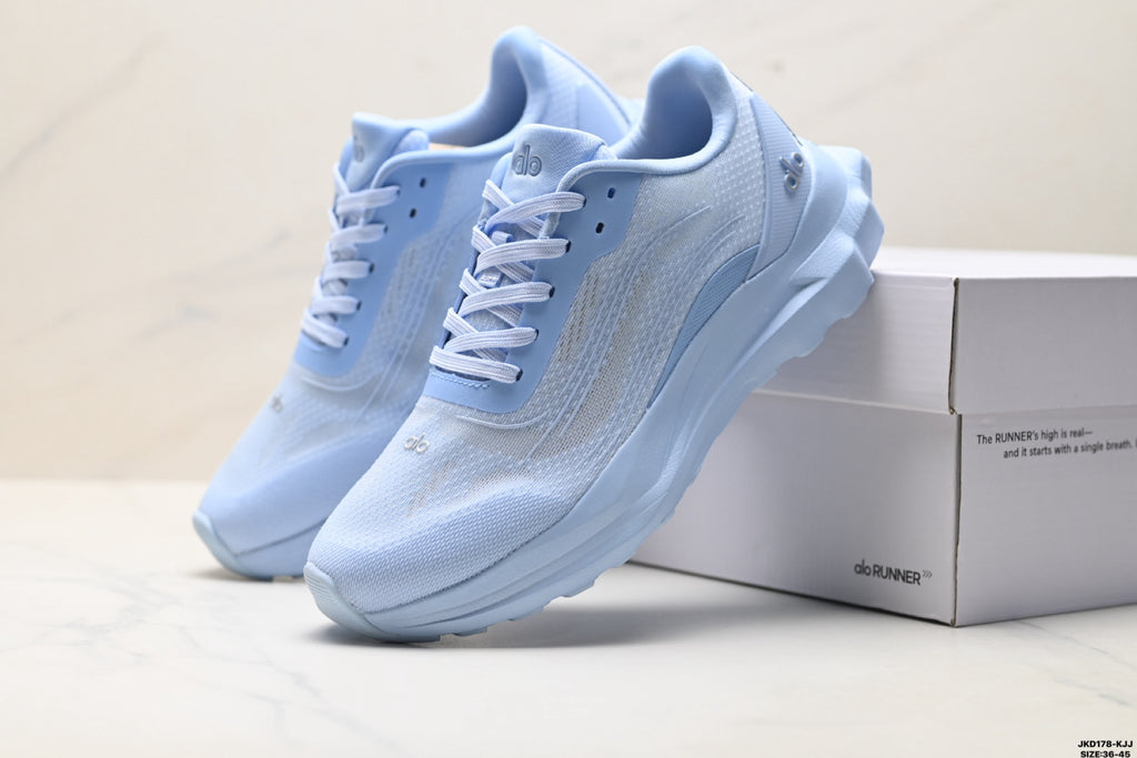 Alo Yoga Alo Runner – Breathable Mesh Low-Top Sneaker | City Commute & Training Sky blue