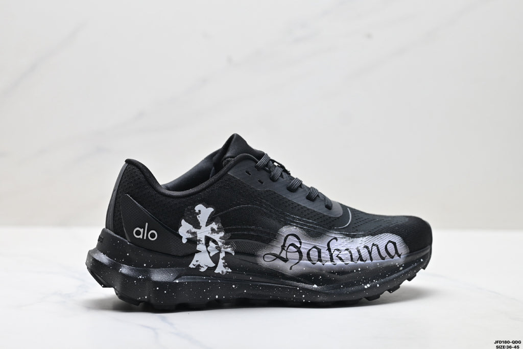 Alo Yoga Alo Runner – Black | Breathable Mesh Low-Top Sneaker | City Commute & Training A0590U-Black