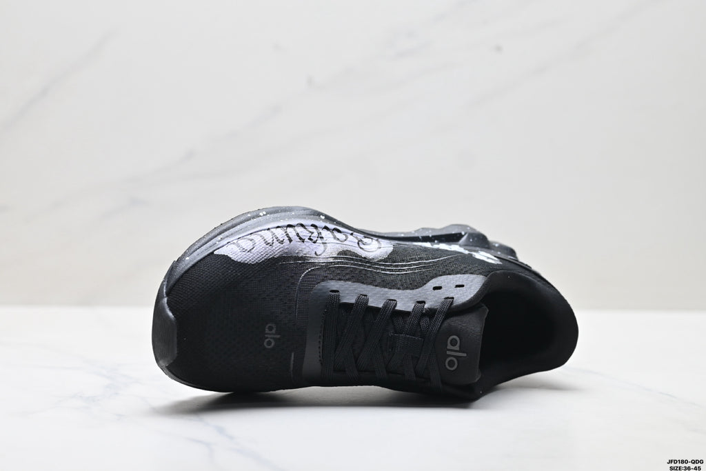 Alo Yoga Alo Runner – Black | Breathable Mesh Low-Top Sneaker | City Commute & Training A0590U-Black