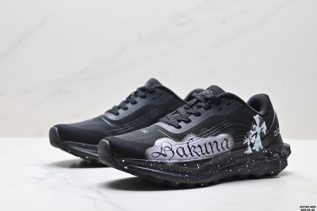 Alo Yoga Alo Runner – Black | Breathable Mesh Low-Top Sneaker | City Commute & Training A0590U-Black