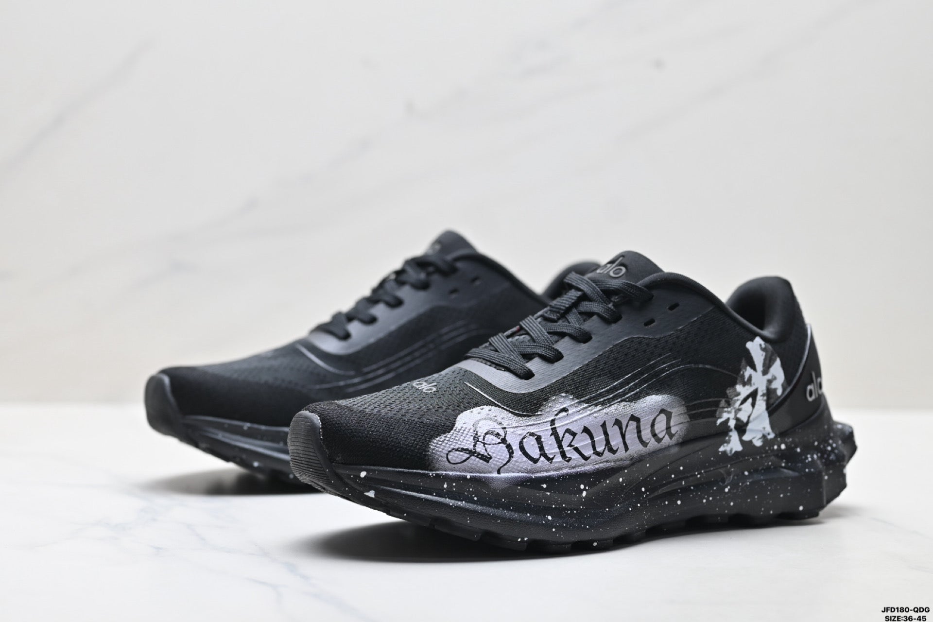 Alo Yoga Alo Runner – Black | Breathable Mesh Low-Top Sneaker | City Commute & Training A0590U-Black