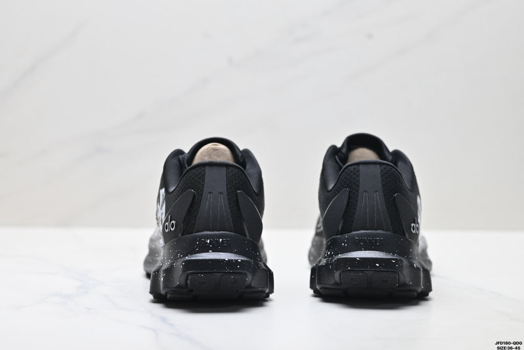Alo Yoga Alo Runner – Black | Breathable Mesh Low-Top Sneaker | City Commute & Training A0590U-Black