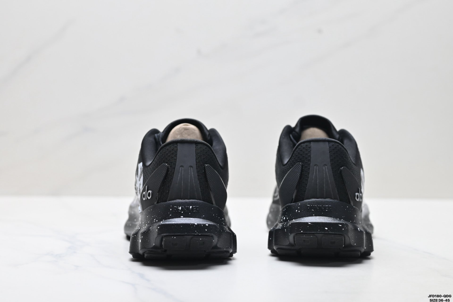 Alo Yoga Alo Runner – Black | Breathable Mesh Low-Top Sneaker | City Commute & Training A0590U-Black