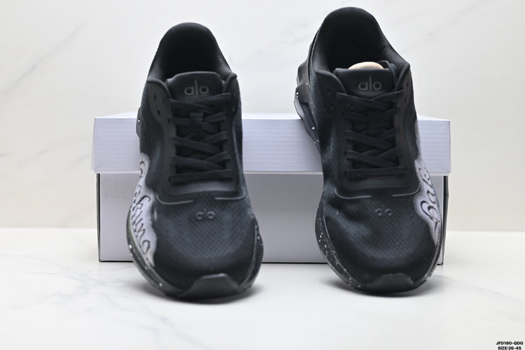 Alo Yoga Alo Runner – Black | Breathable Mesh Low-Top Sneaker | City Commute & Training A0590U-Black