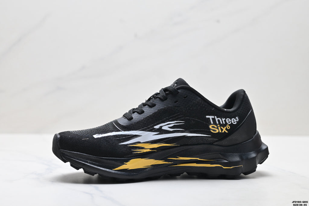 Alo Yoga Alo Runner – Black | Breathable Mesh Low-Top Sneaker | City Commute & Training A0590U-Black and yellow