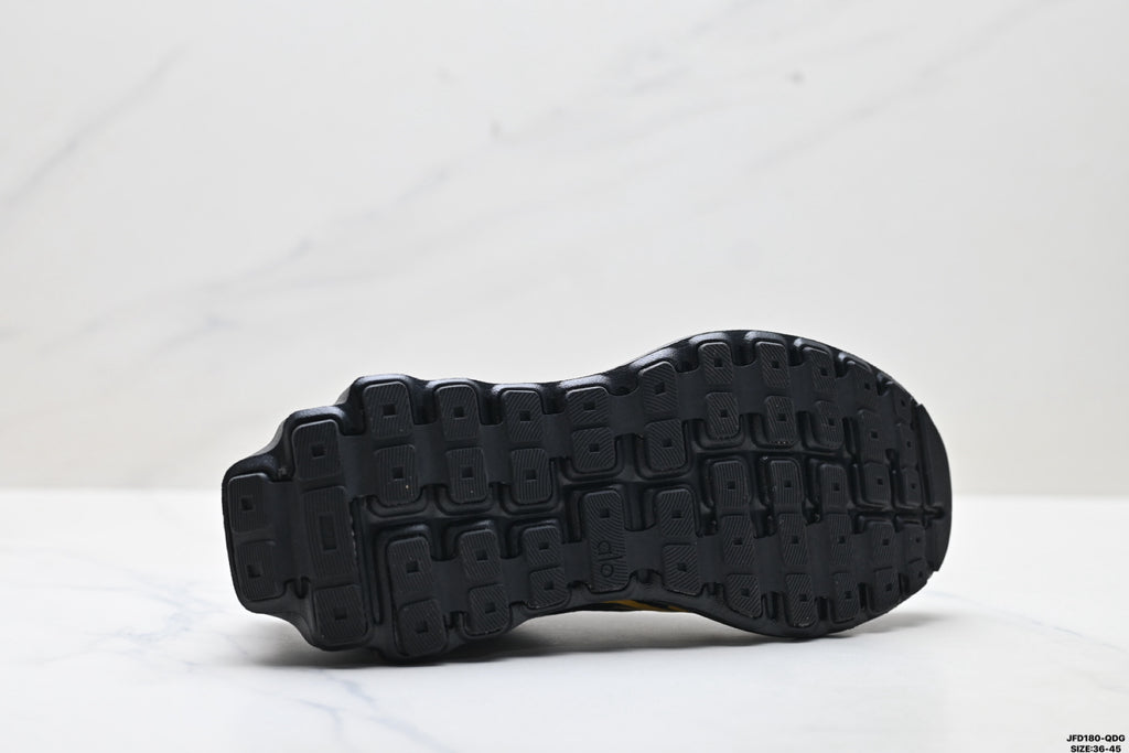 Alo Yoga Alo Runner – Black | Breathable Mesh Low-Top Sneaker | City Commute & Training A0590U-Black and yellow