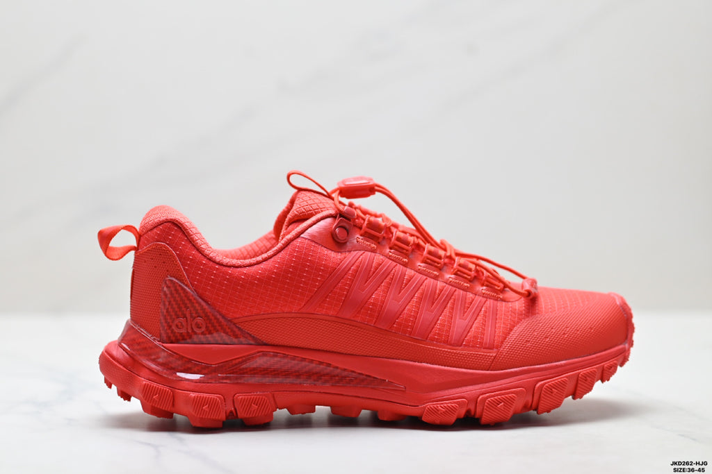 Alo Yoga Alo Runner Trail – Breathable Mesh Low-Top Trail Sneaker | City to Trail A0892U- Red
