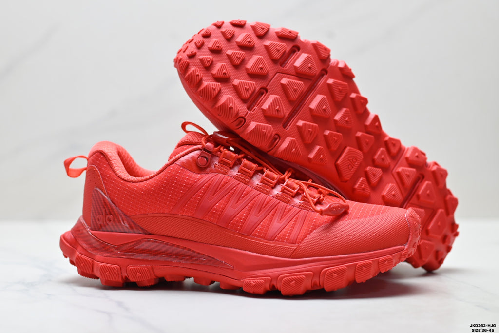 Alo Yoga Alo Runner Trail – Breathable Mesh Low-Top Trail Sneaker | City to Trail A0892U- Red